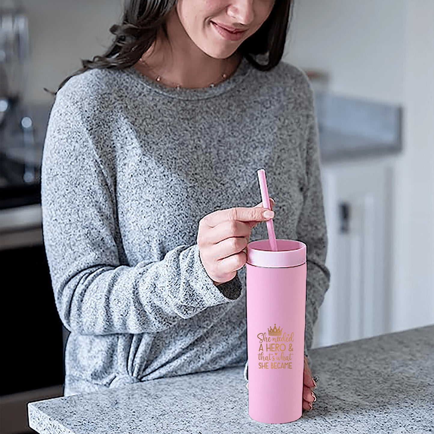 Skinny PINK Tumbler