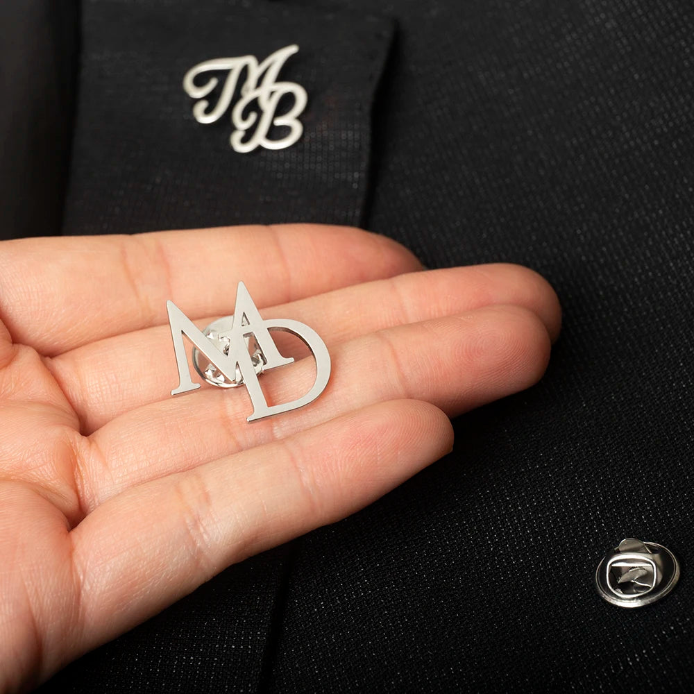 Custom Initials Brooch