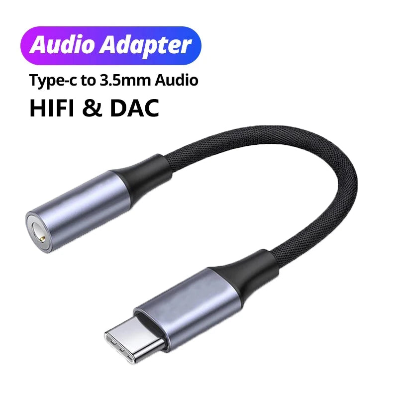 Type-C to 3.5mm Audio Jack USB Adapter