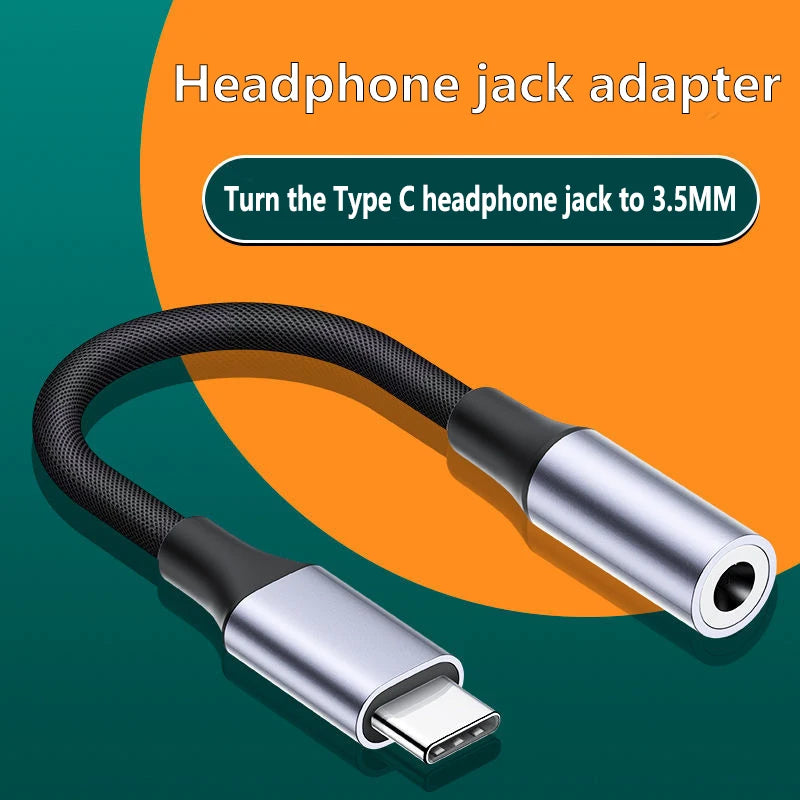 Type-C to 3.5mm Audio Jack USB Adapter