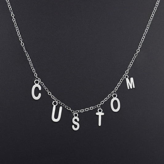 Custom Letters Necklace for Women Customize Your Name Necklace Personalized Stainless Steel Letter Nameplate Gift Kpop Jewelry