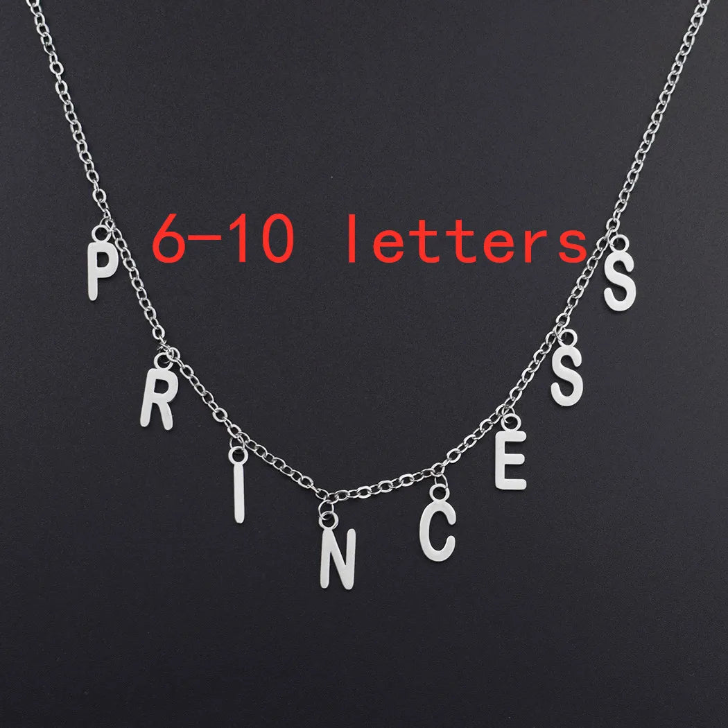 Custom Letters Necklace for Women Customize Your Name Necklace Personalized Stainless Steel Letter Nameplate Gift Kpop Jewelry