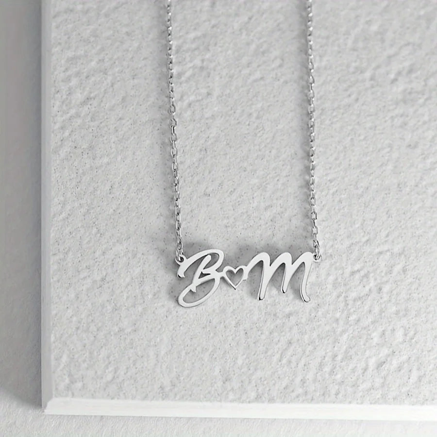 Custom Name Necklaces for Women Waterproof Stainless Steel Personalized Necklace Customized Nameplete Charm Jewelry collar femme