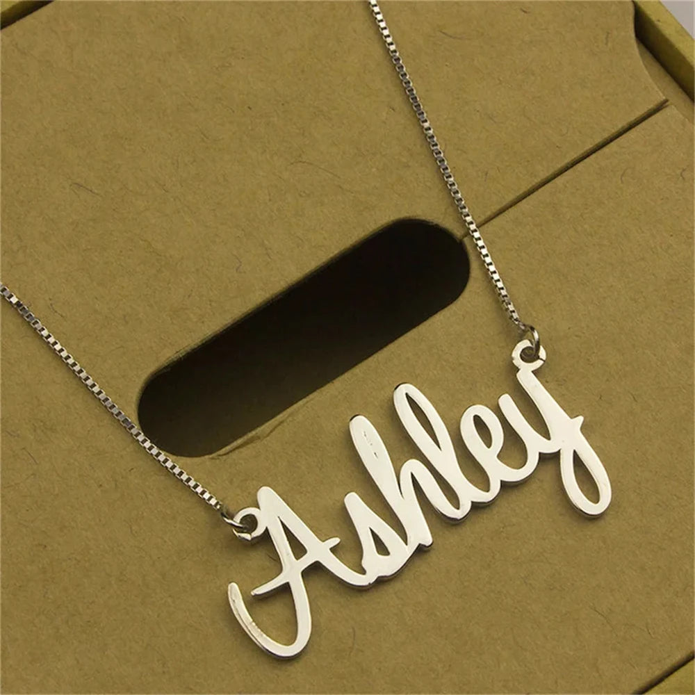 Fashion Customization Personalized Font Name Feminine Charm Trendy Necklaces Pendants Jewelry and Valentine's Day Gifts