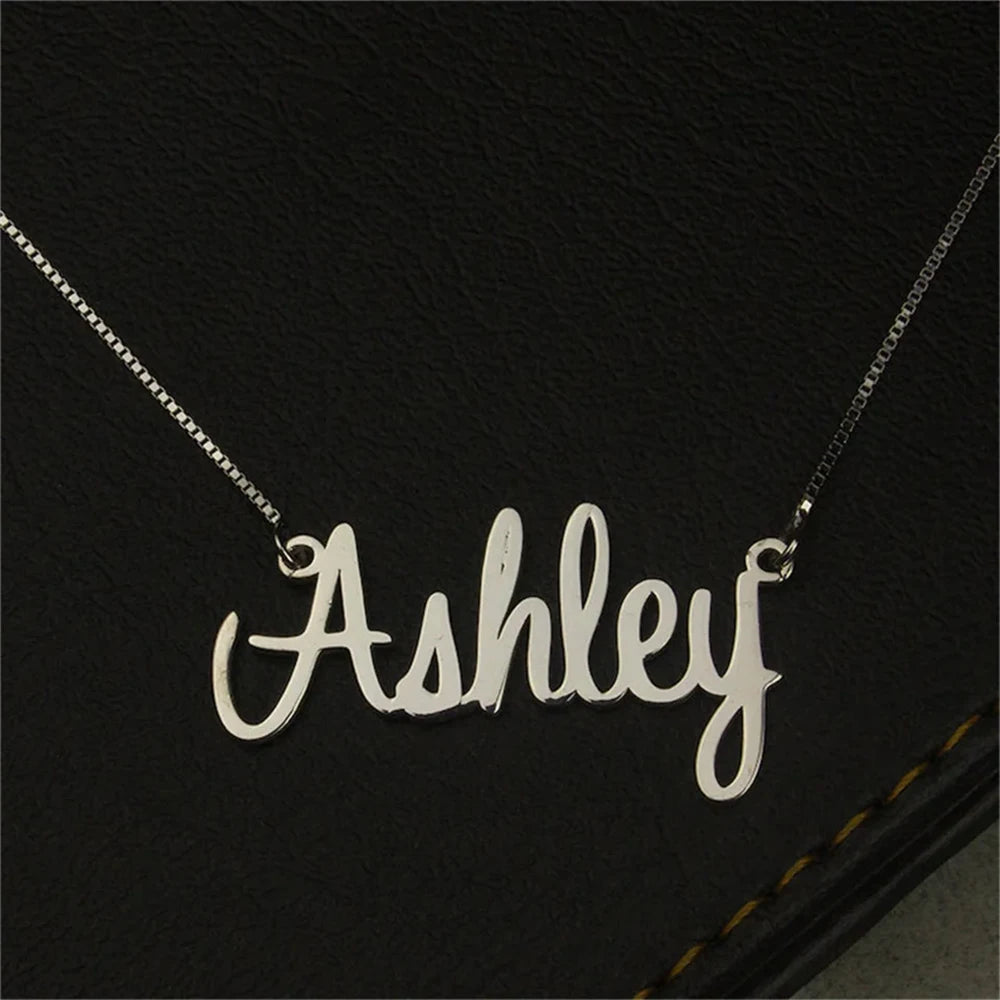 Fashion Customization Personalized Font Name Feminine Charm Trendy Necklaces Pendants Jewelry and Valentine's Day Gifts