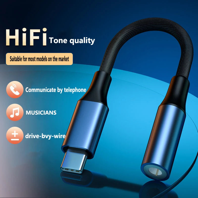 Type-C to 3.5mm Audio Jack USB Adapter