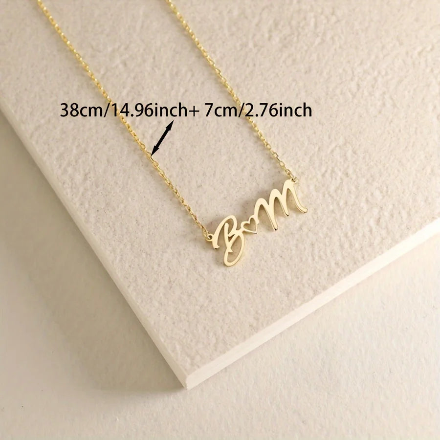 Custom Name Necklaces for Women Waterproof Stainless Steel Personalized Necklace Customized Nameplete Charm Jewelry collar femme