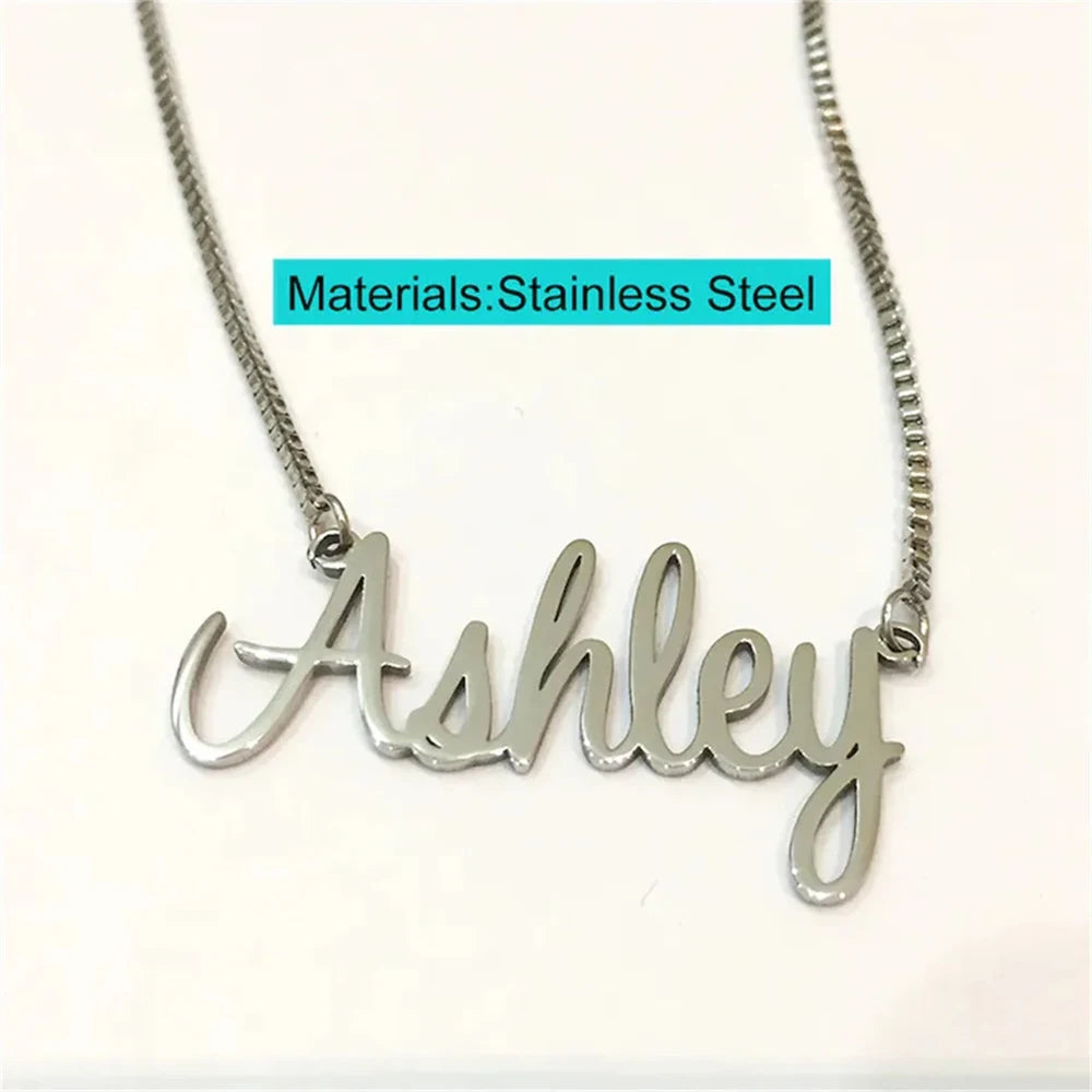 Fashion Customization Personalized Font Name Feminine Charm Trendy Necklaces Pendants Jewelry and Valentine's Day Gifts