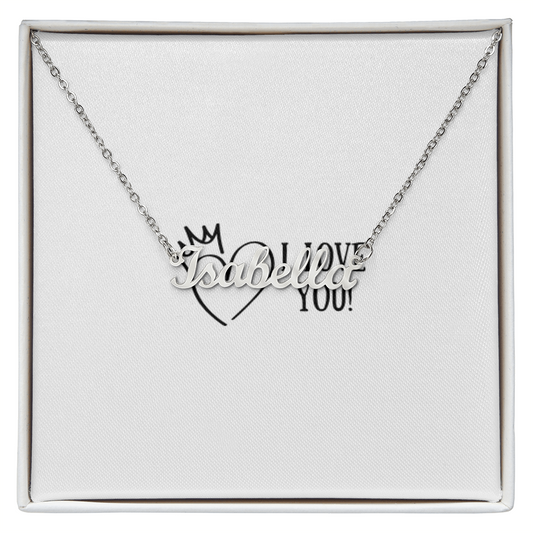 I LOVE YOU NAME NECKLACE