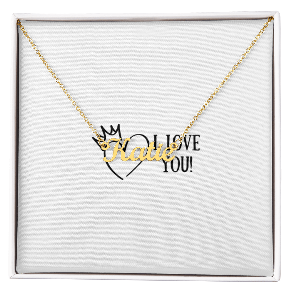 I LOVE YOU NAME NECKLACE