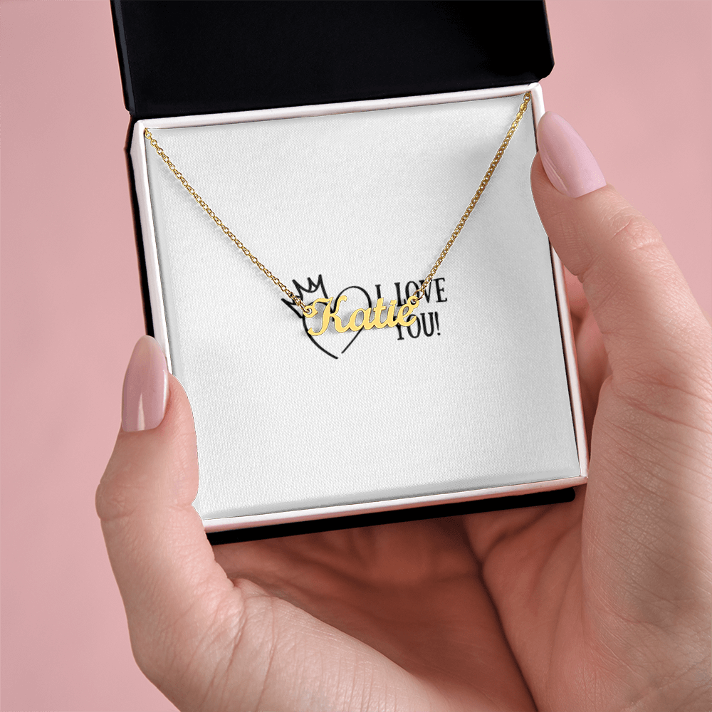 I LOVE YOU NAME NECKLACE