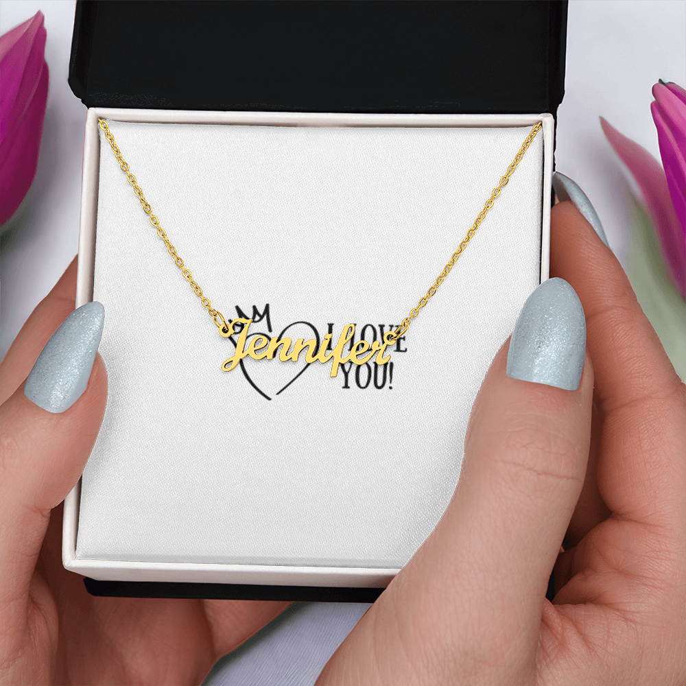 I LOVE YOU NAME NECKLACE