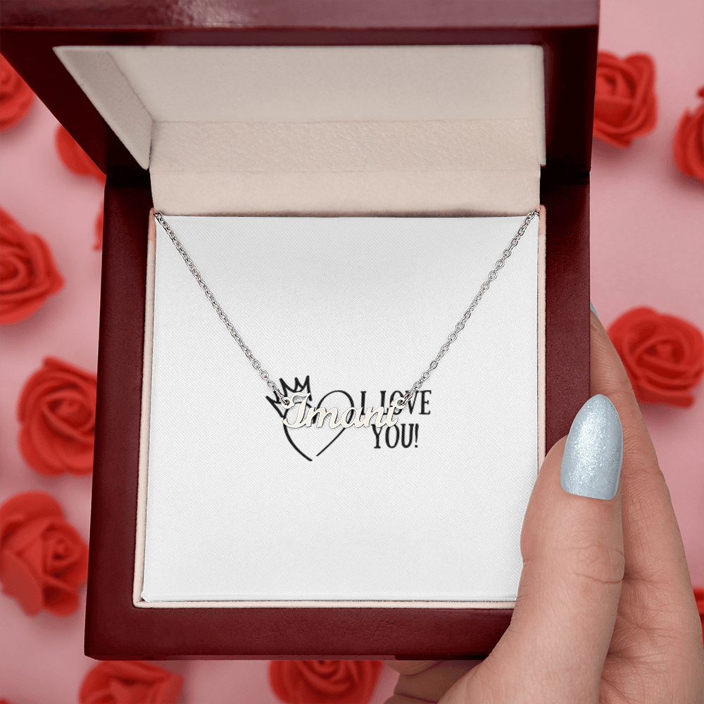 I LOVE YOU NAME NECKLACE