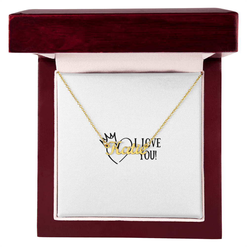 I LOVE YOU NAME NECKLACE