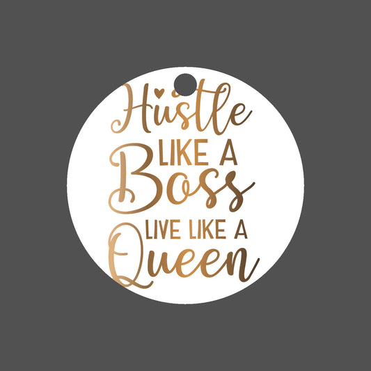 HUSTLE- Small Car Ornament